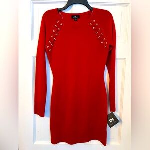 Red sweater dress.  Size small